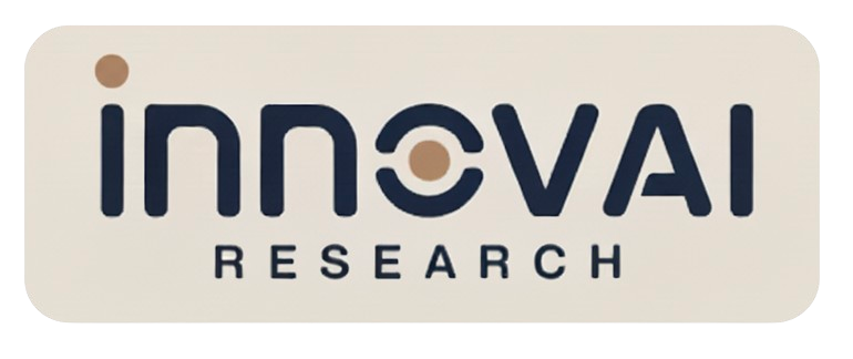 El logotipo de Innovai Research es azul y blanco sobre un fondo blanco.