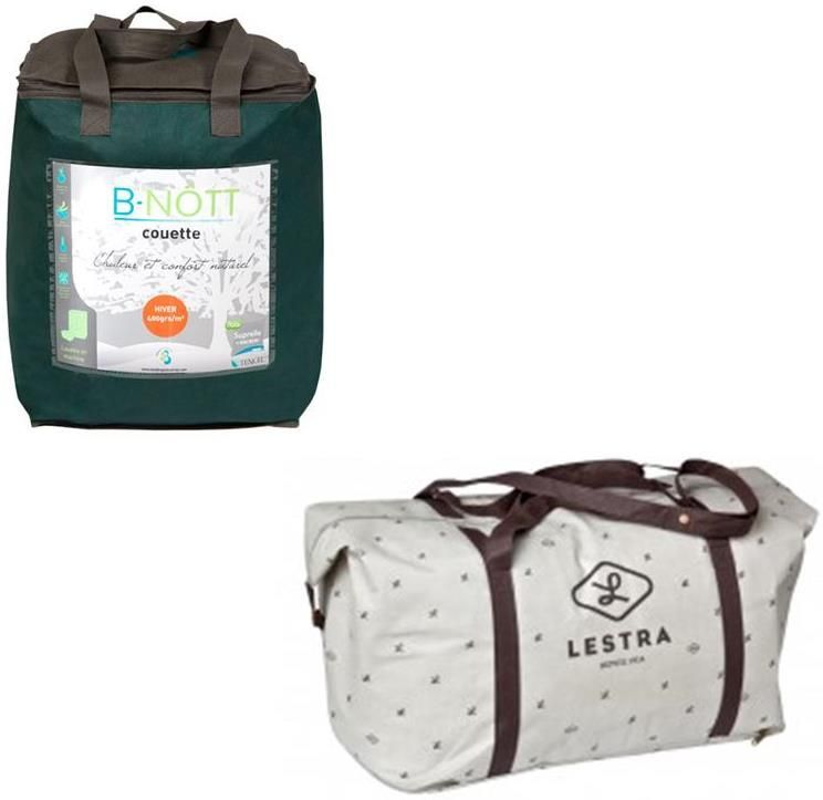 Couettes dans leurs emballages