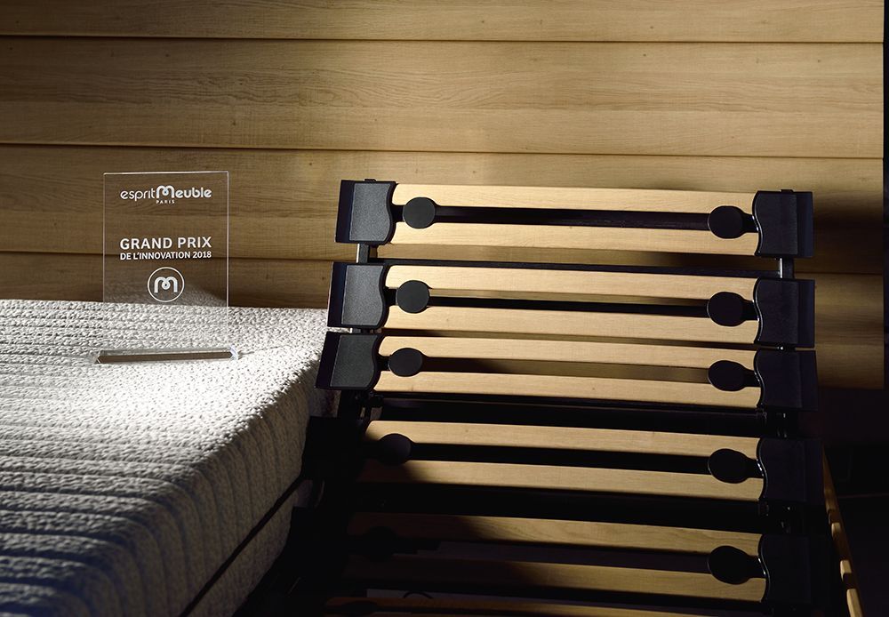 Sommier d'un lit double en deux parties