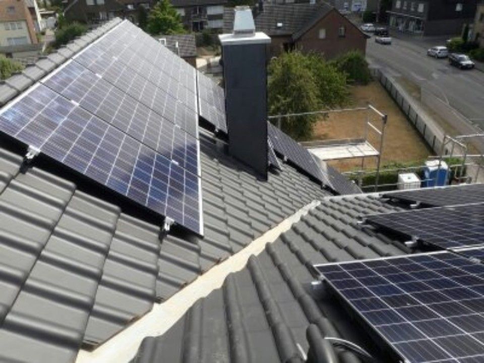 Blick auf Solarzellen