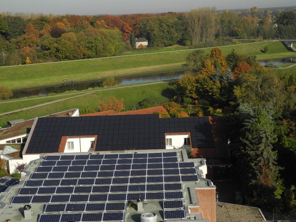 Solarzellen auf einem Haus