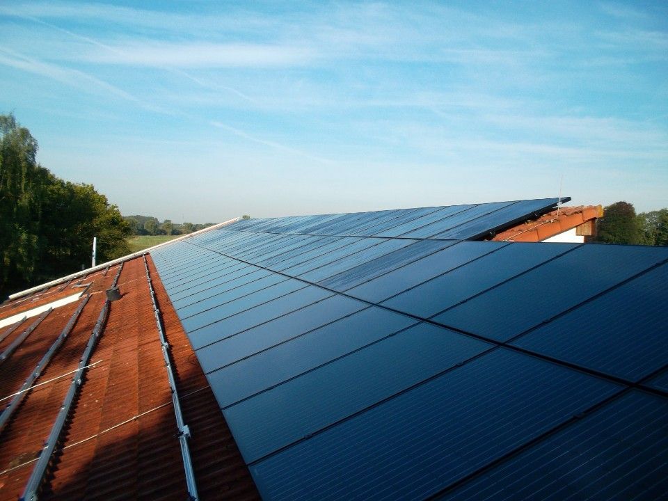 Sonneneinstrahlung aufs Dach