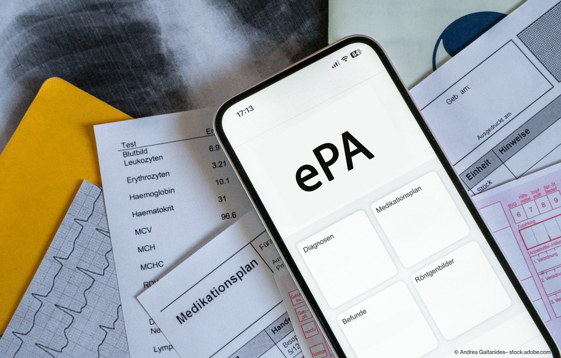 ePA Handy mit Medikationsplan