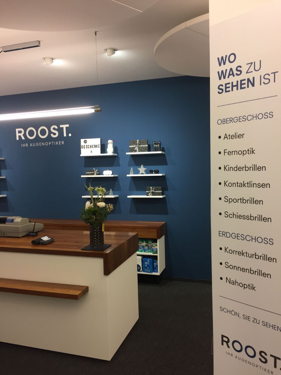 Kassenbereich eines Optikers