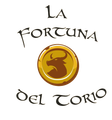 Logotipo con la inscripci&oacute;n &ldquo;La Fortuna del Torio&rdquo; y la silueta de un toro dorado en un emblema circular.
