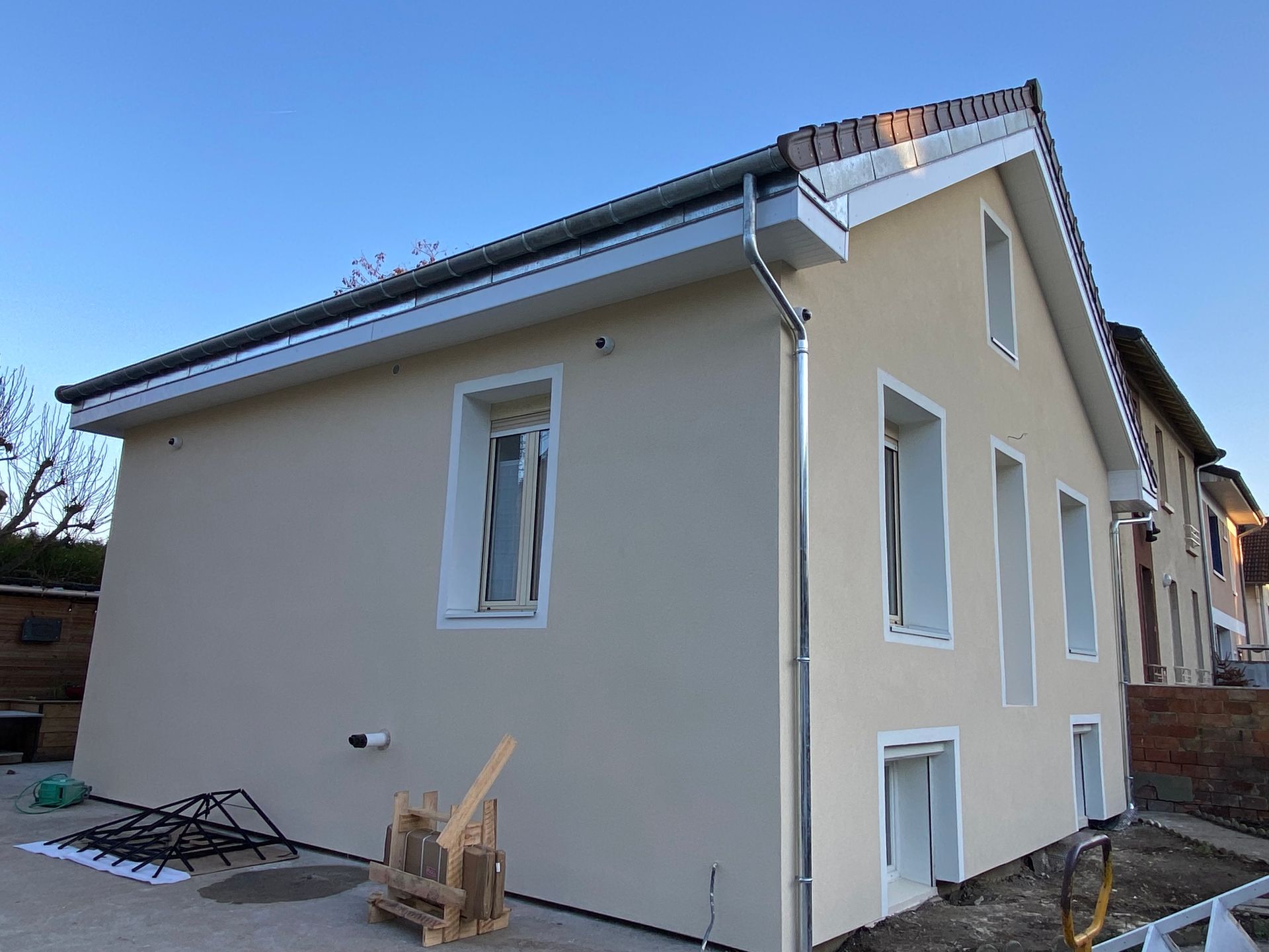 Maison à la façade entièrement refaite