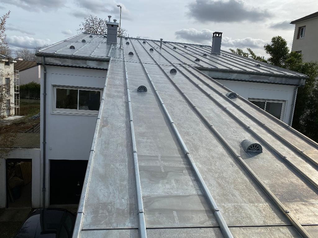 Travaux toiture plat en zinc