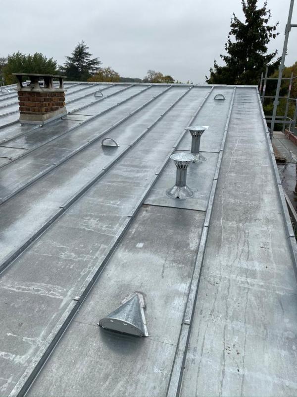 Toiture complètement en zinc
