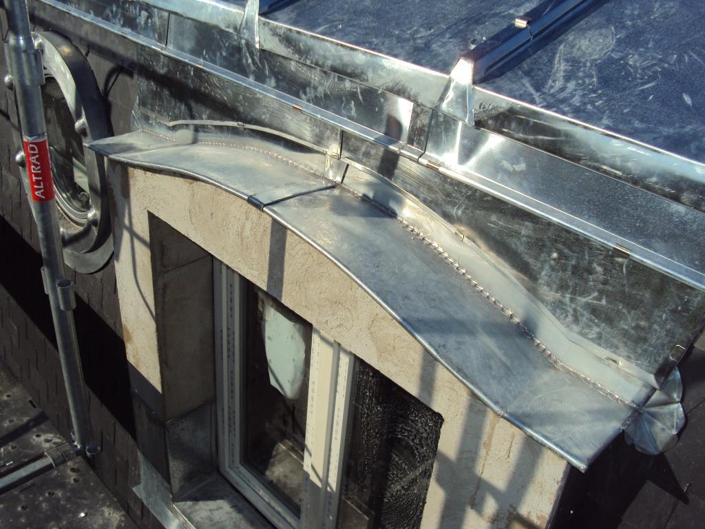 Dessus de fenêtre en zinc