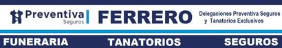 Una pancarta azul con la palabra Ferrero.