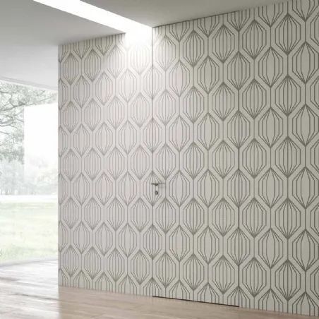 porte à motif géométrique