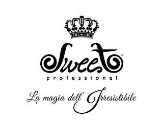 Un logotipo en blanco y negro para un dulce profesional con una corona en la parte superior.