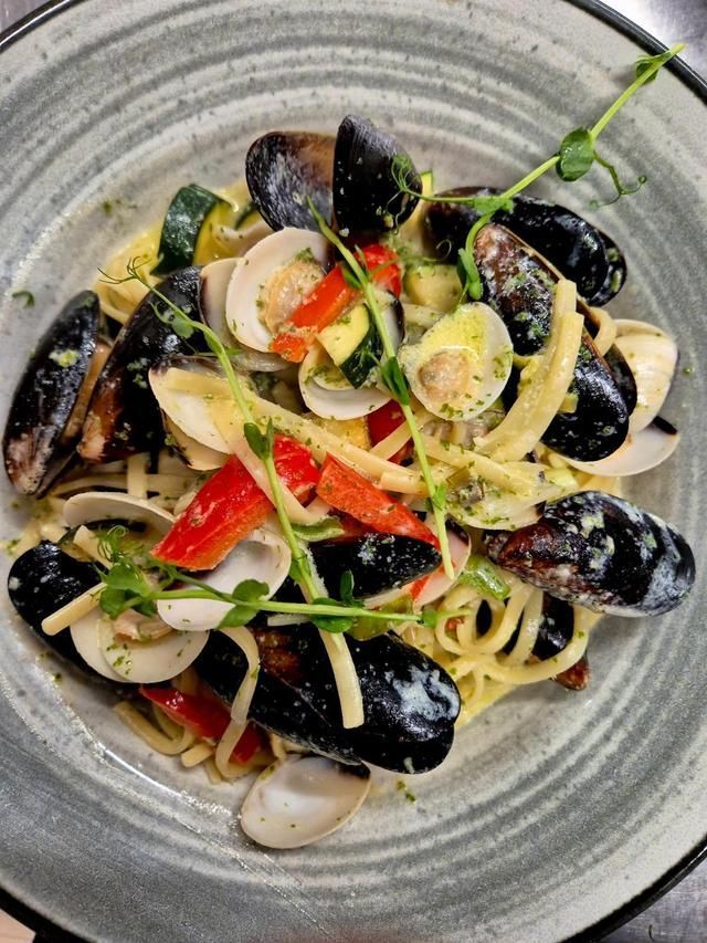 Des spaghettis aux fruits de mer