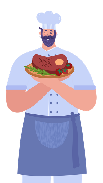 Un dessin de cuisinier