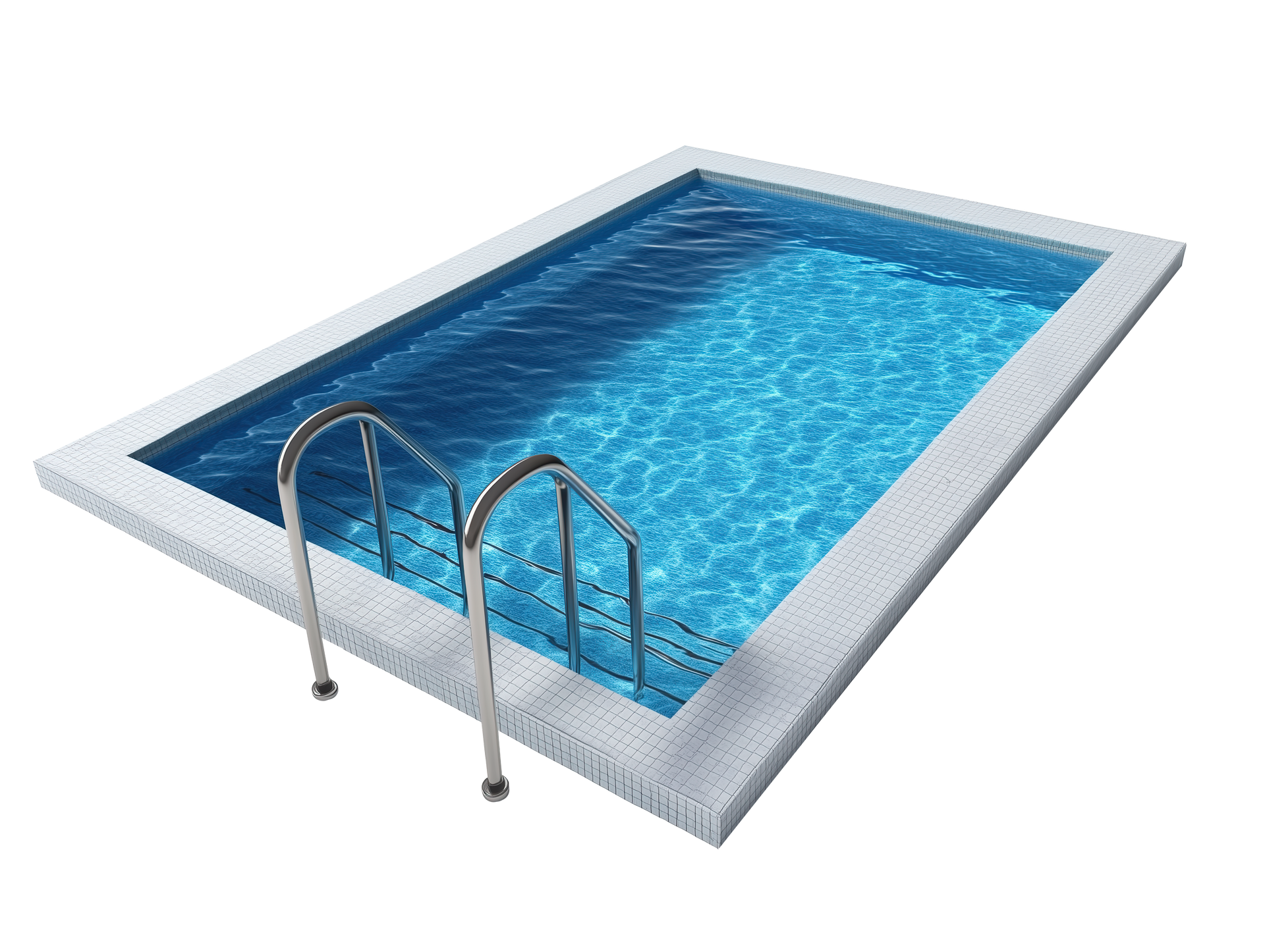 Piscine creusée et échelle