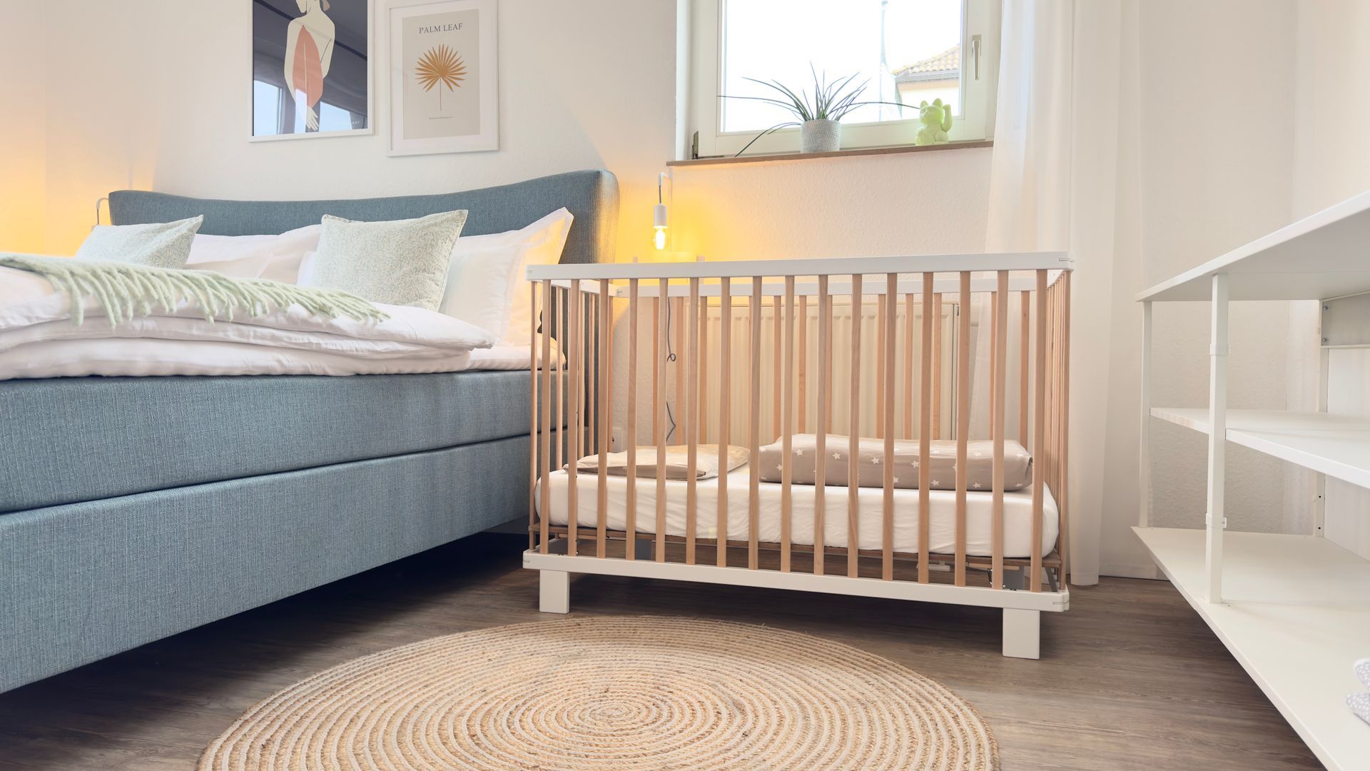 Babybett in der Ferienwohnung Am Park für Familien