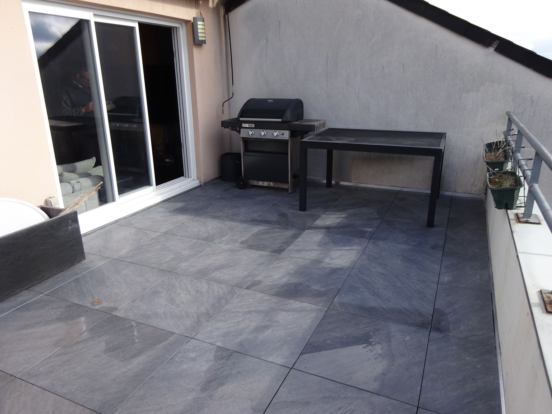 Terrasse en carrelage pour balcon
