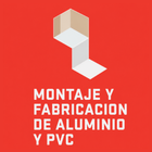 Logo rojo con texto blanco: &ldquo;Montaie y fabricaci&oacute;n de aluminio y PVC&rdquo;