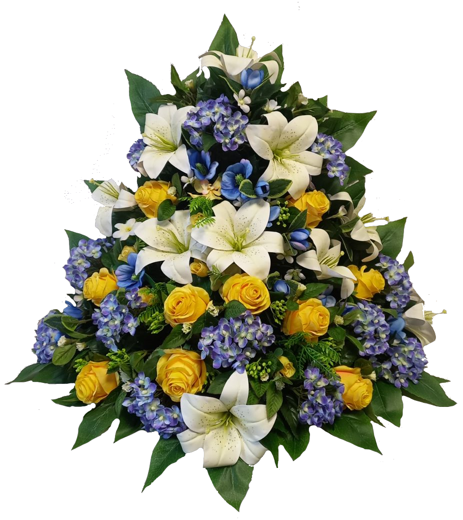 Devant de tombe 
Rose Lys Hortensia