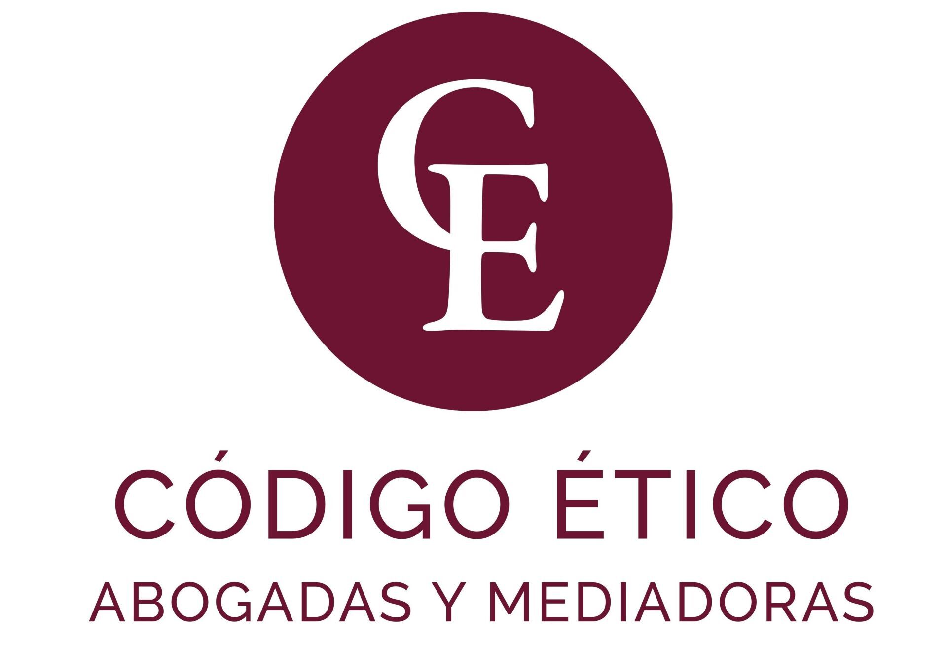 Logo with maroon circle and white CE initials above text: 