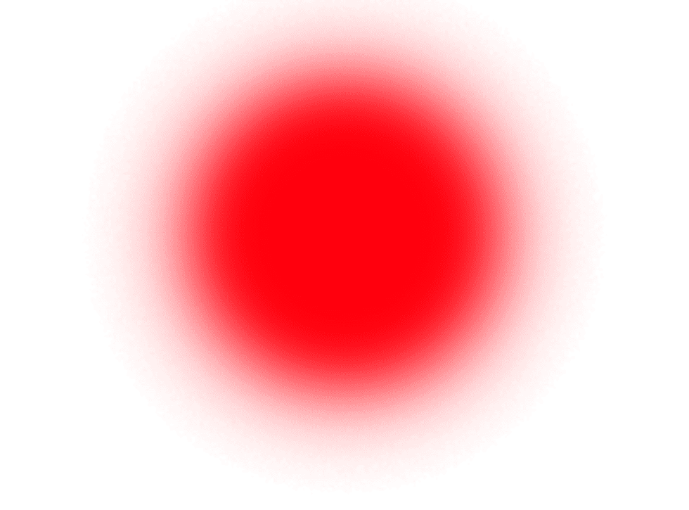 Cercle rouge flou sur fond blanc.
