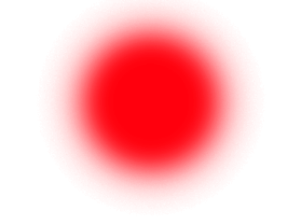 Cercle rouge flou sur fond blanc.