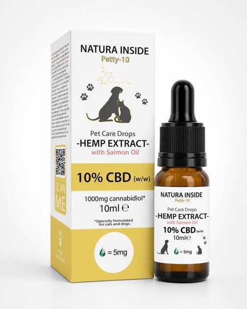 Huile CBD Petty-10 pour chat et chien 10 ml – Natura Inside