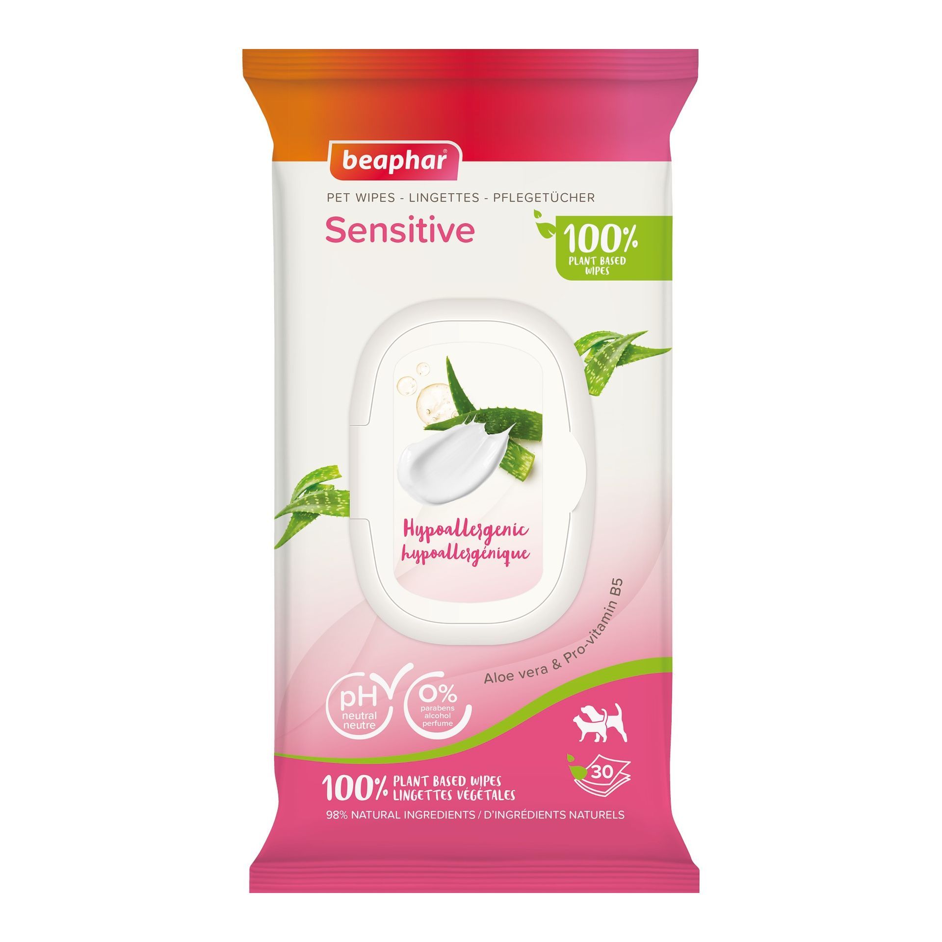 Lingettes nettoyantes sensitives chien & chat x30 – Beaphar - vue 7