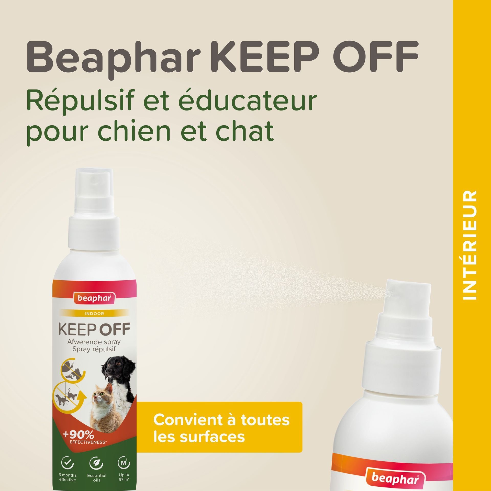 Spray répulsif Keep Off Indoor pour chiens et chats 200 ml – Beaphar