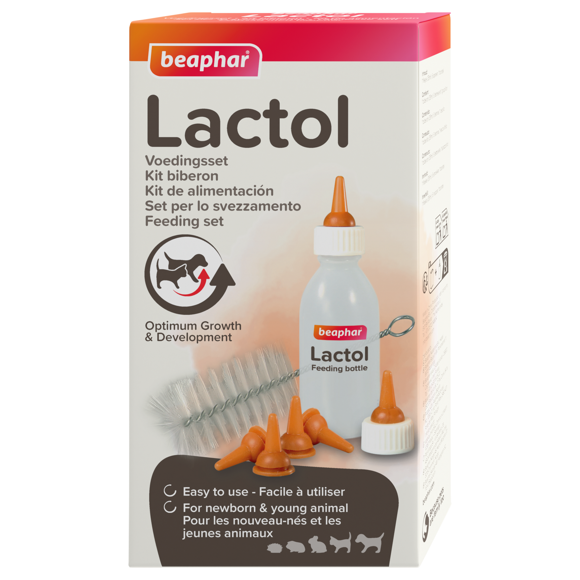 Vue latérale droite du kit biberon Lactol Beaphar