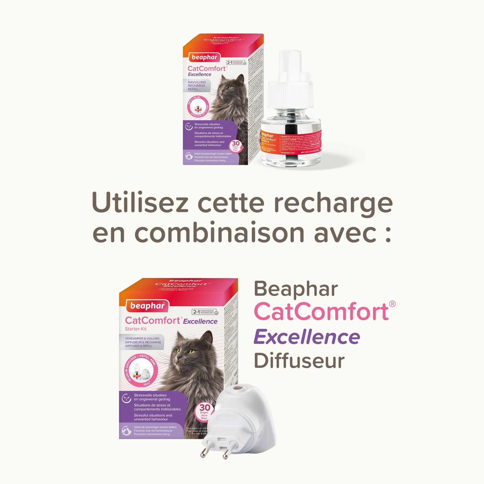 Recharge CatComfort Excellence Anti-stress pour chat 48ml – Beaphar