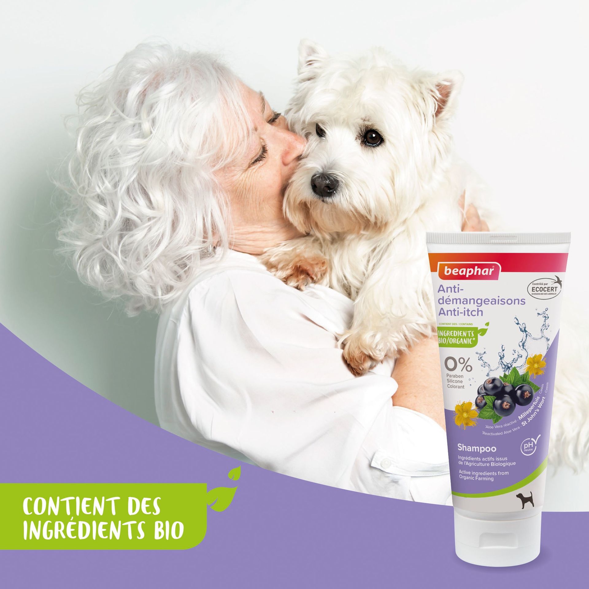Shampoing Bio anti-démangeaisons pour chien 200ml – Beaphar