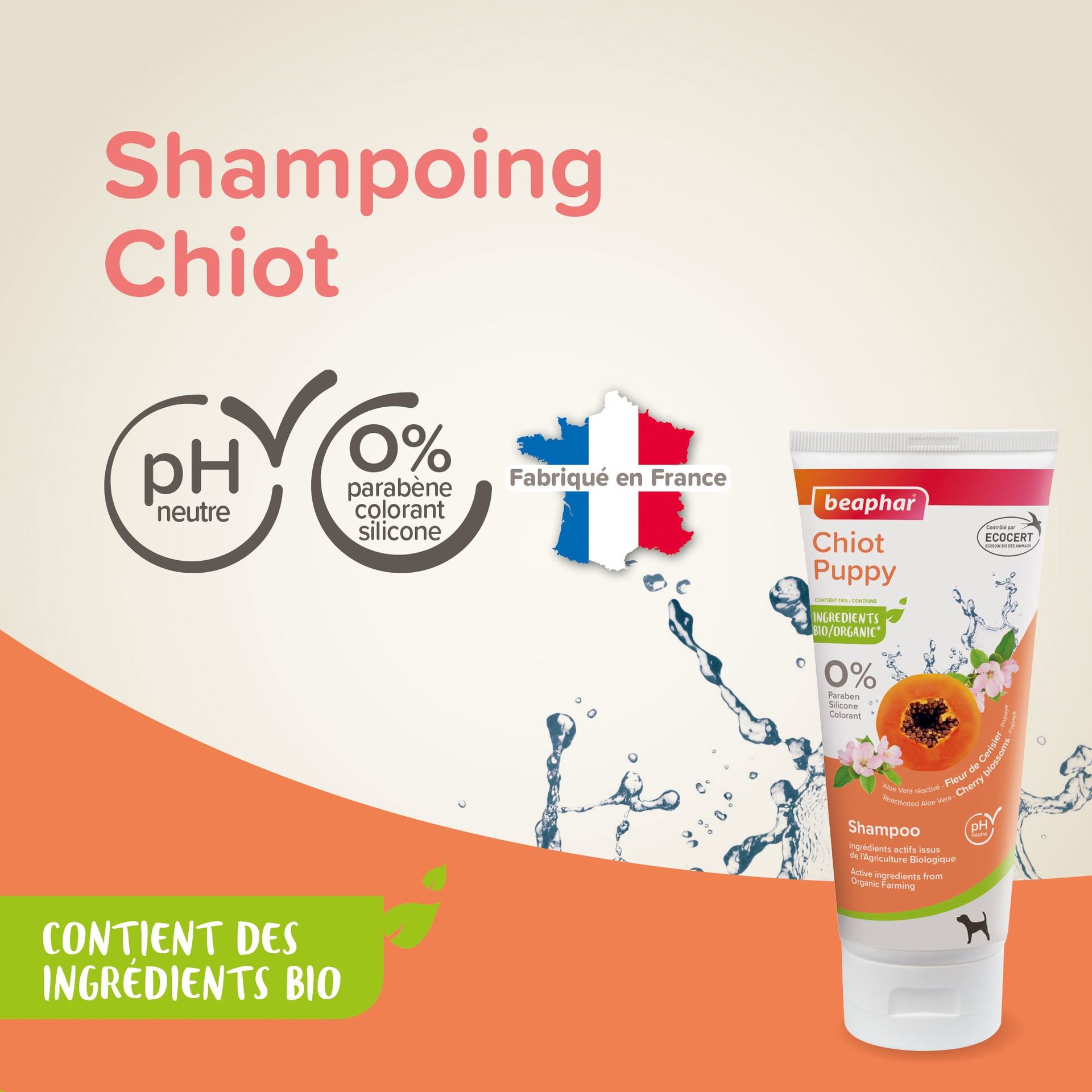 Shampoing pour chiot Bio 200ml - BEAPHAR