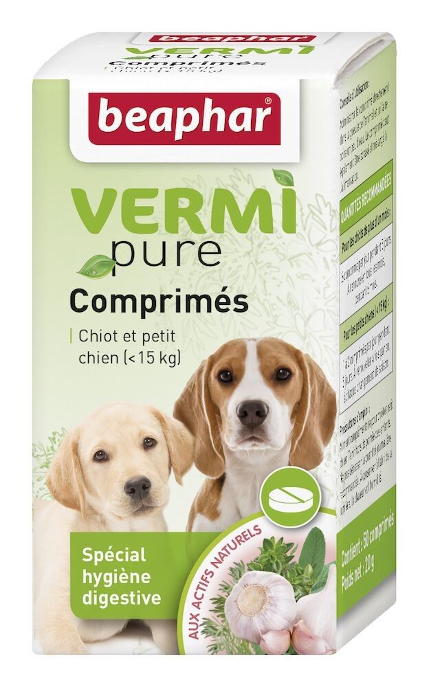 Vermipure, purge comprimés pour chiot et chien adulte x 50 - BEAPHAR