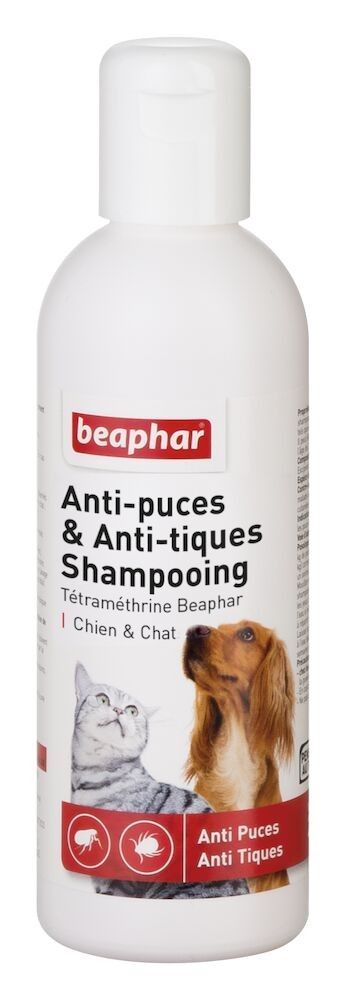 Shampooing Antiparasitaire Tétraméthrine pour Chien 200 ml - BEAPHAR