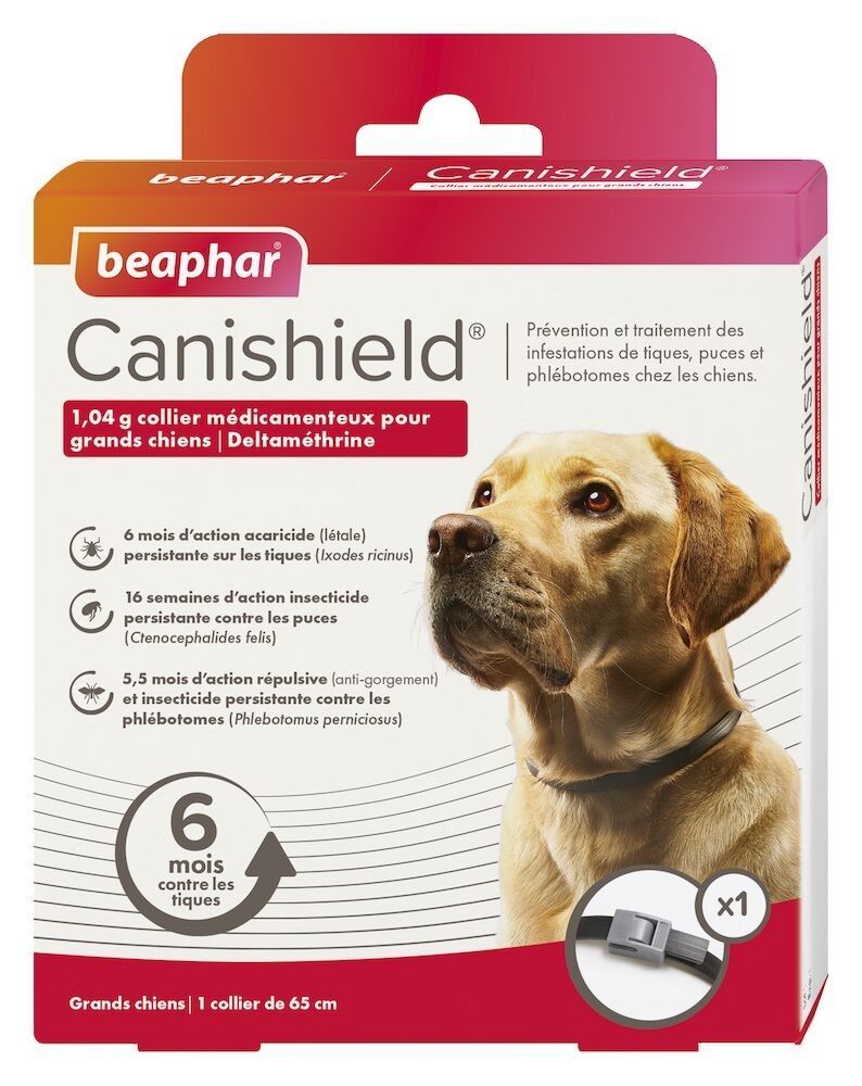 Collier antiparasitaire Canishield pour Grand chien - BEAPHAR