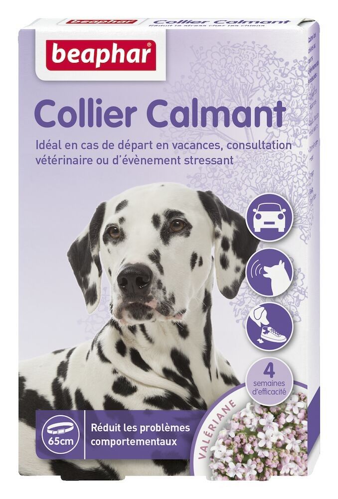 Collier calmant à la valériane pour Collier calmant à la valériane pour chien et chiot réduit le stress - BEAPHAR