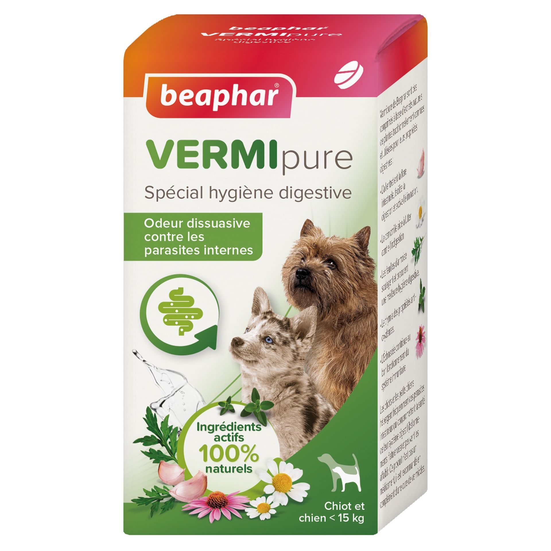 Vermipure, purge comprimés pour chiot et chien adulte x 50 – Beaphar