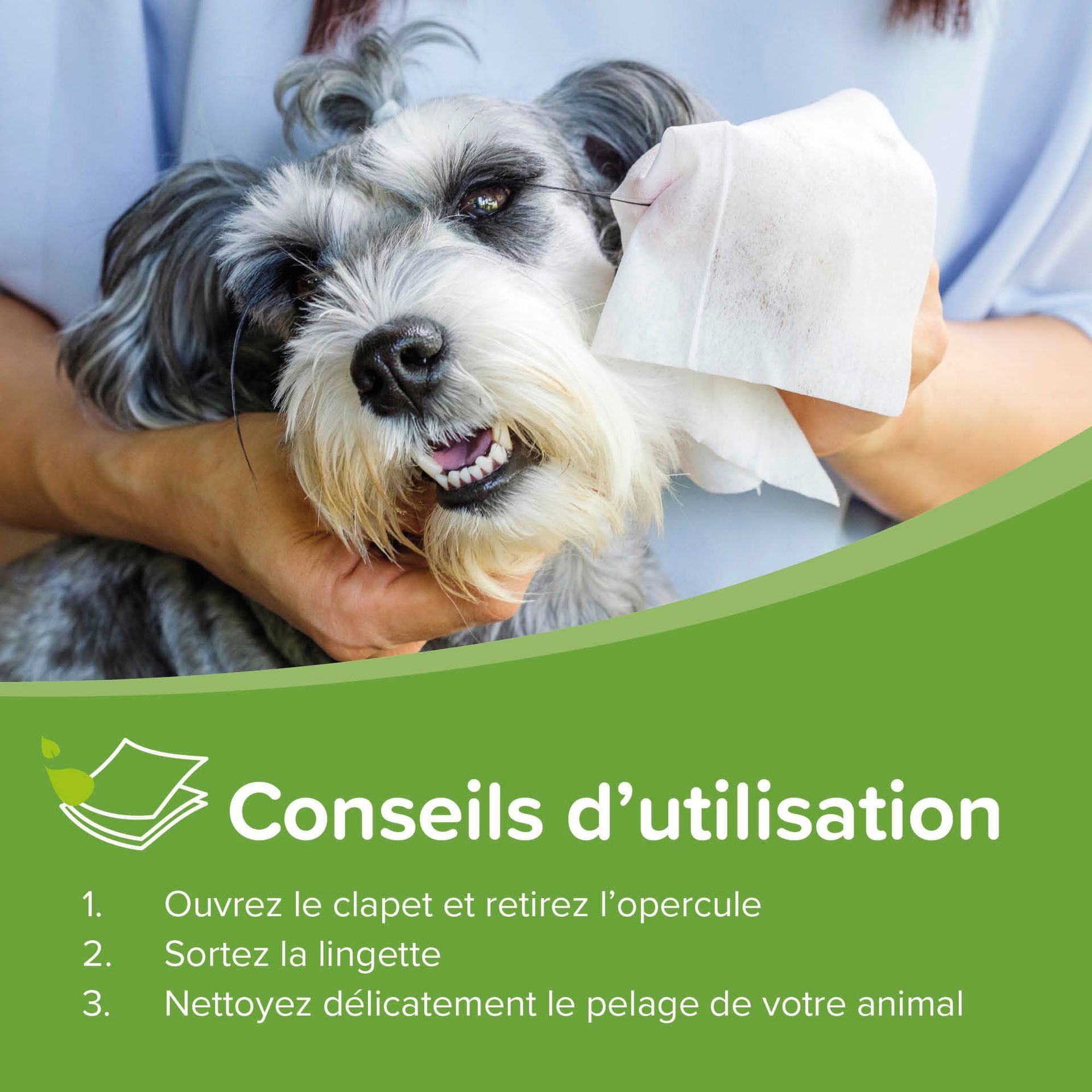 Lingettes nettoyantes pour chien et pour chat x 100 - BEAPHAR