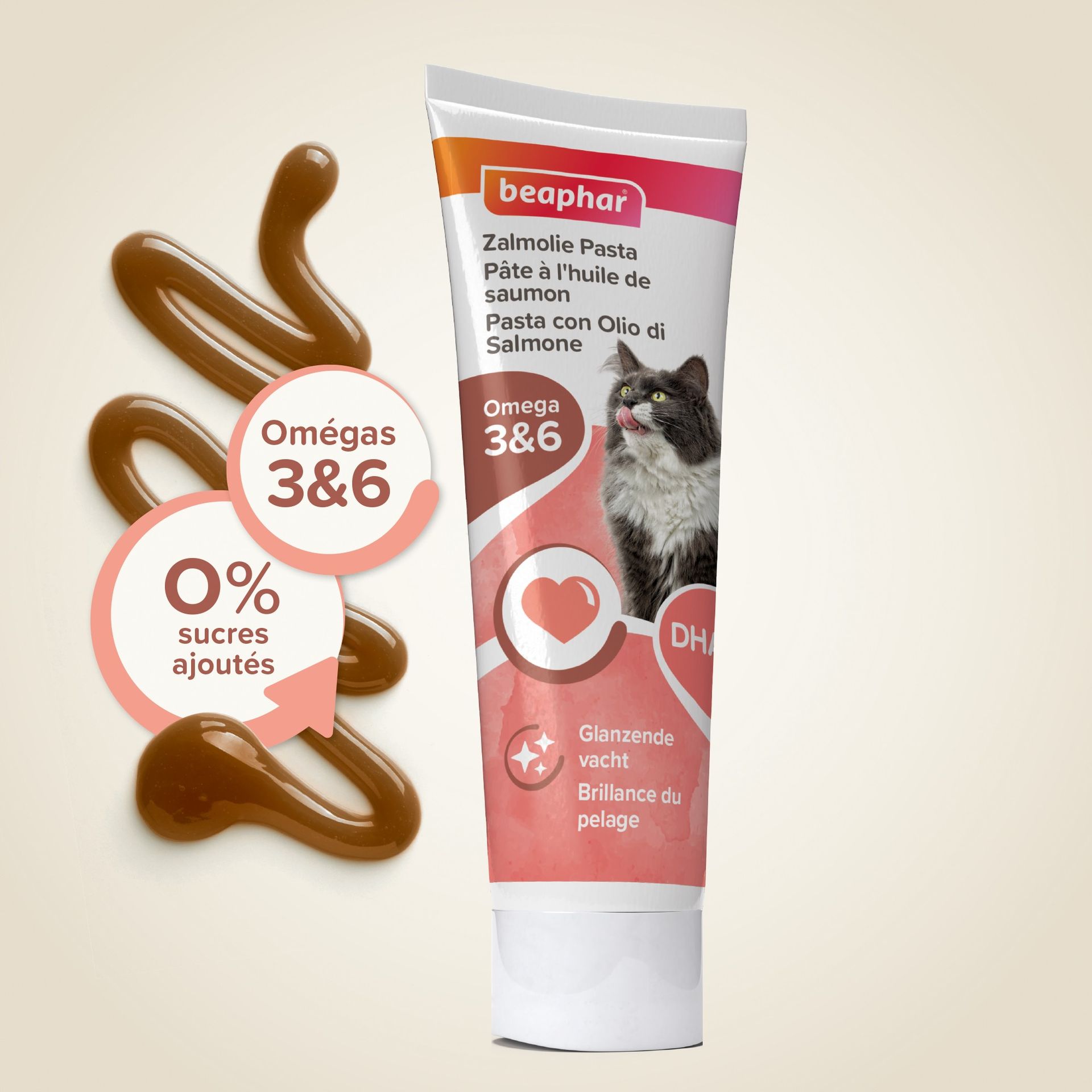 Pâte au saumon beauté du pelage du chat 100 g – Beaphar - vue 4