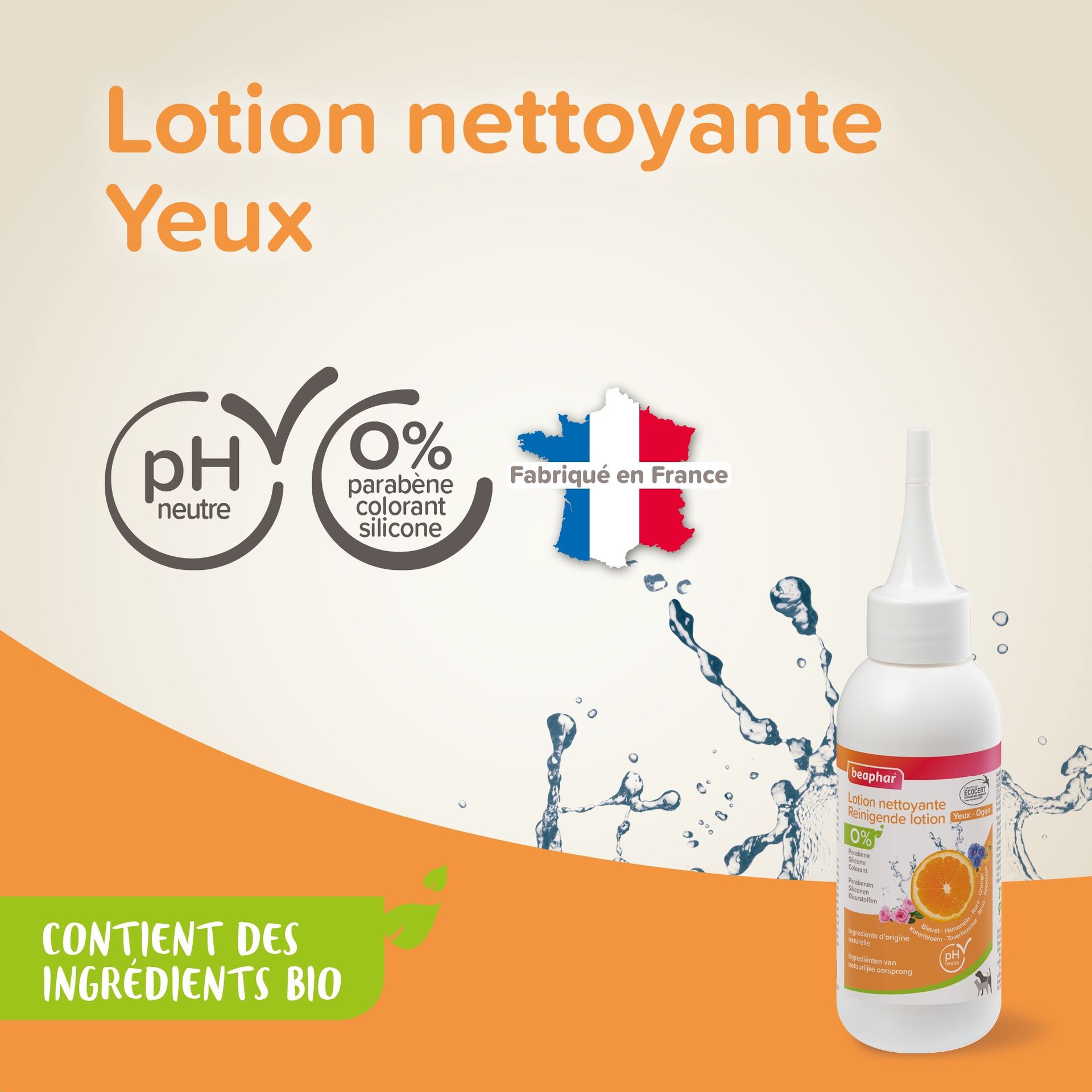 Soin des yeux Bio pour chat et chien - BEAPHAR