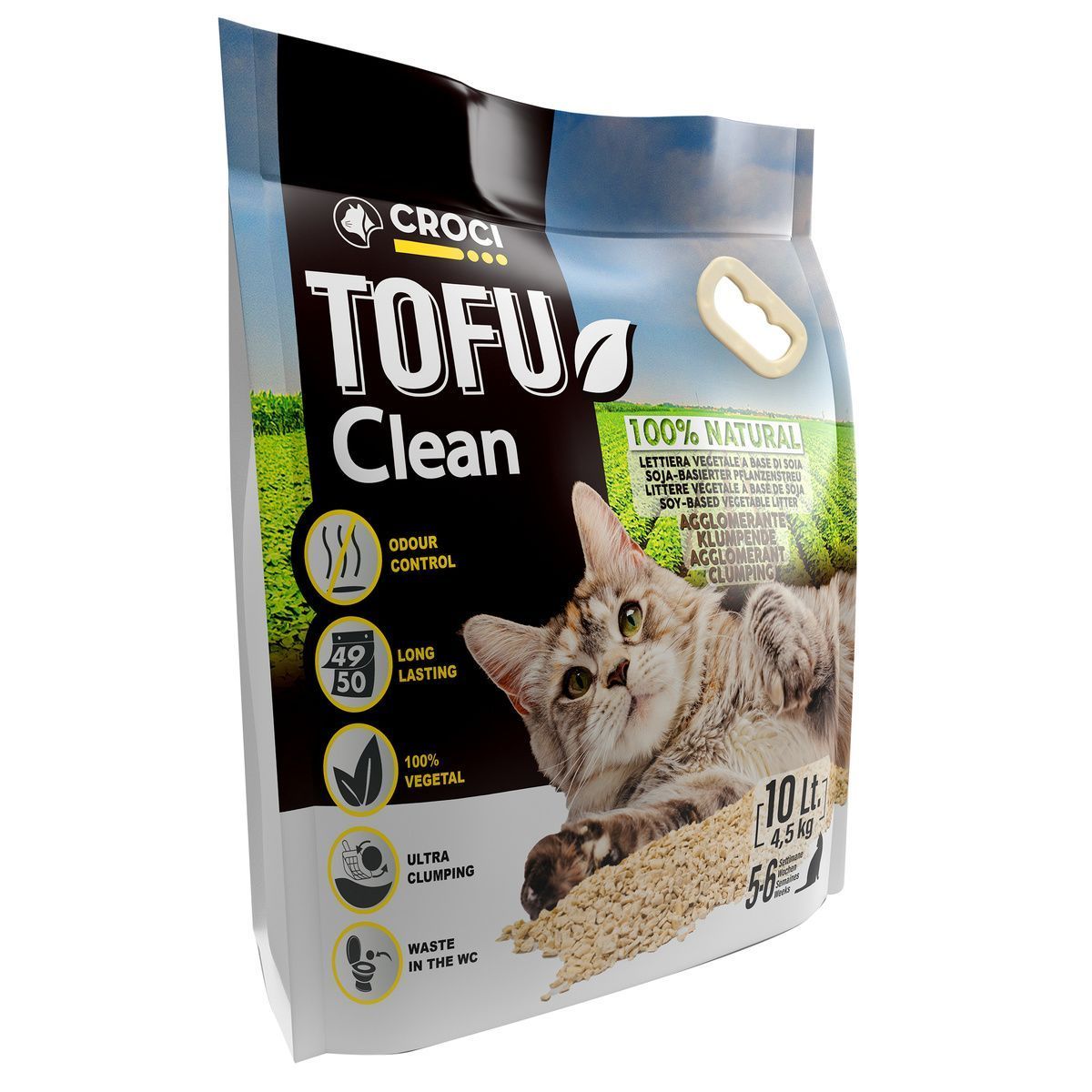 Litière tofu 10 L - Croci