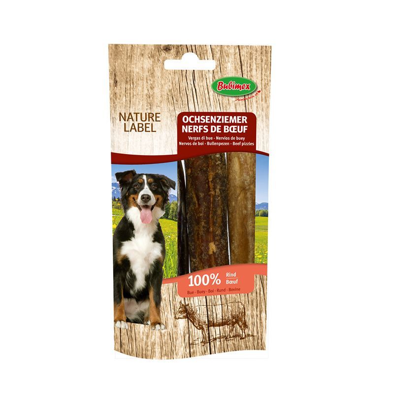 Friandises pour chien Nerfs de bœuf 12 cm - 70 g - Bubimex