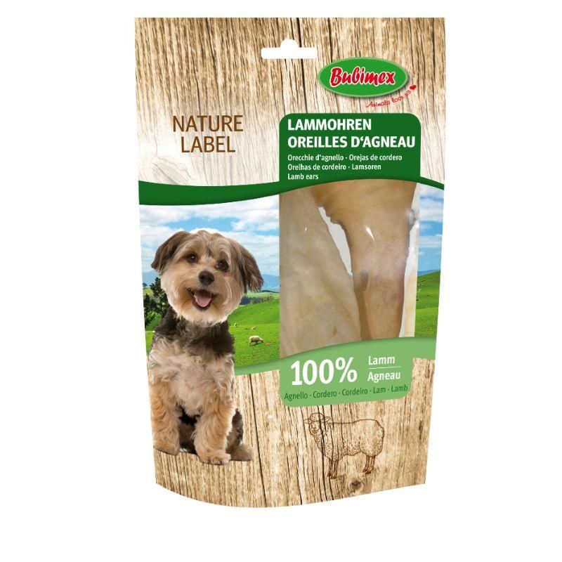 Friandises pour chien Oreilles d'agneau - 4 pièces - Bubimex