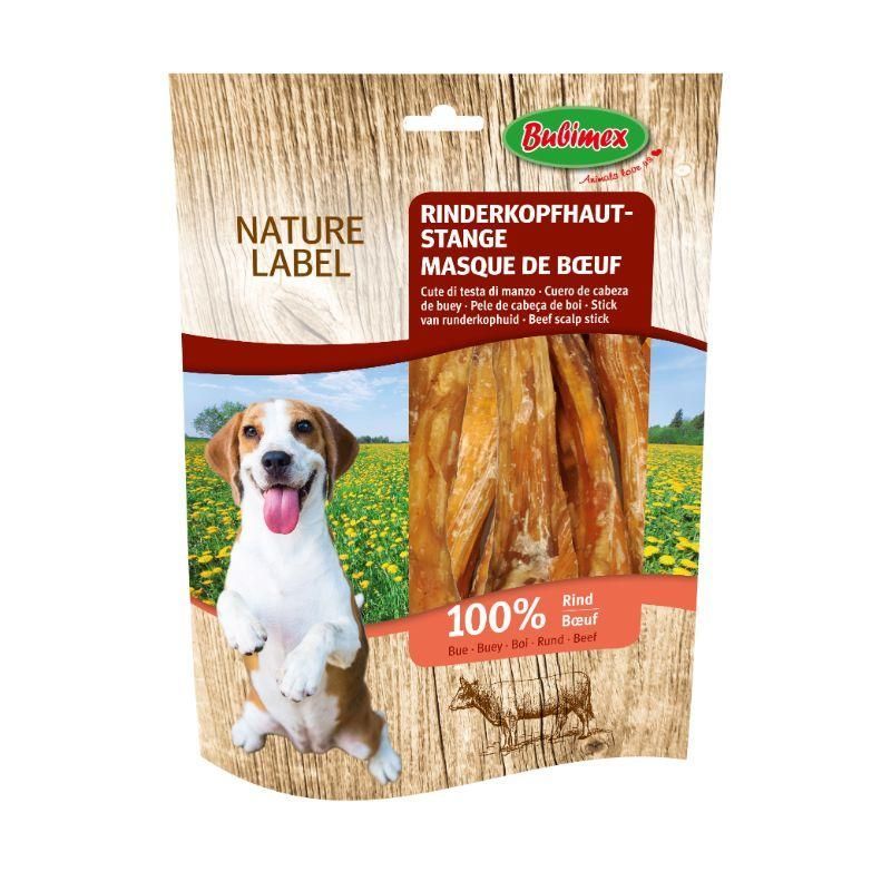 Friandises pour chien Masque de bœuf 6 à 12 cm - 200 g - Bubimex