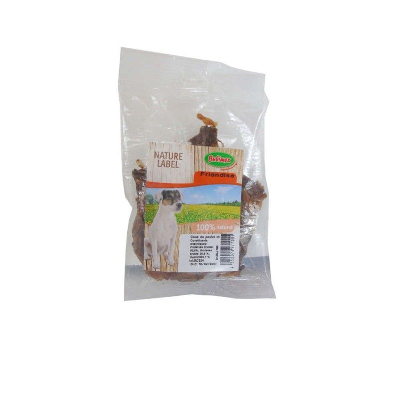 Friandises pour chien Cous de poulet - 4 pièces - Bubimex