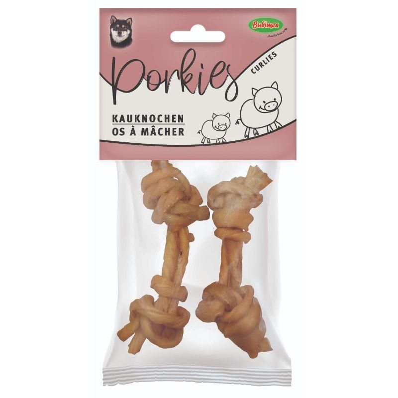 Friandises pour chien Porkies Curlies - 2 x 10 cm, 50 g - Bubimex