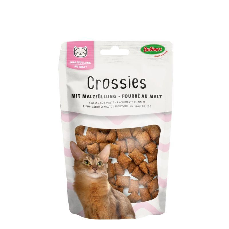Friandises pour chat Crossies fourrés au malt 50 g - Bubimex