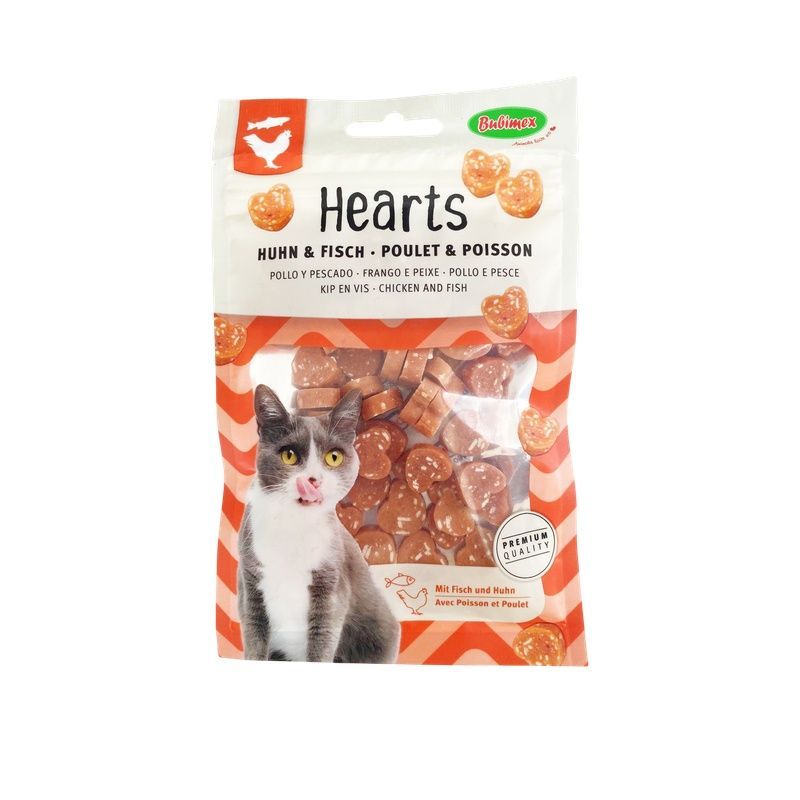 Friandises pour chat Cœurs au poulet 50 g - Bubimex