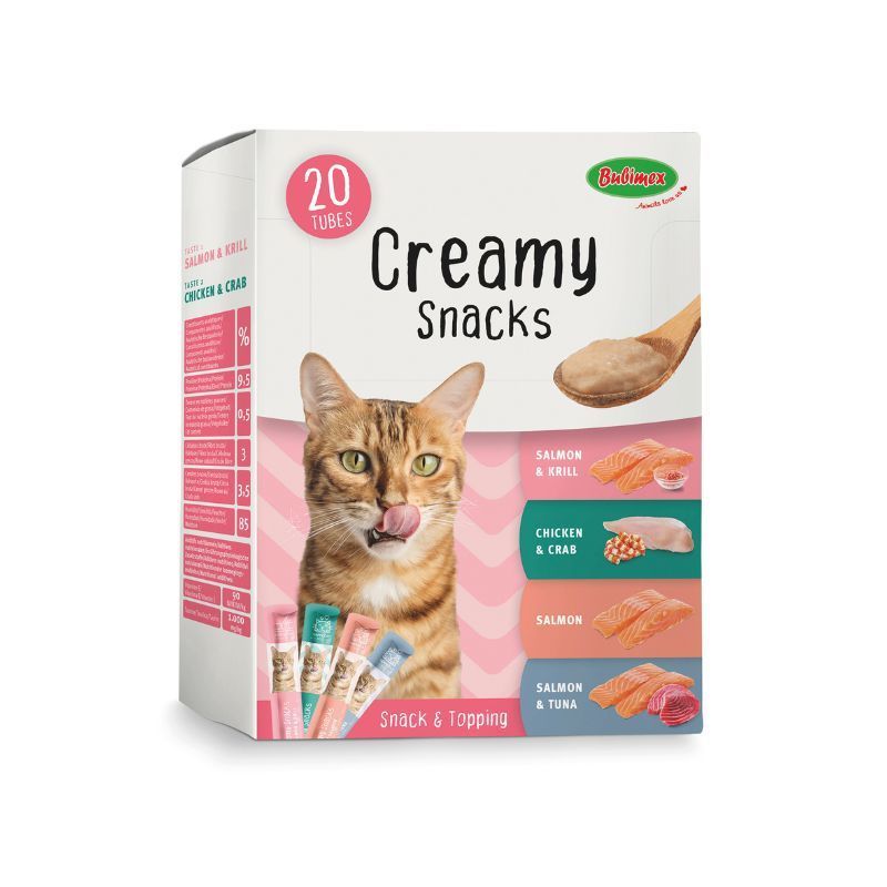 Friandises pour chat Multipack Creamy Snacks - 20 x 15 g - Bubimex